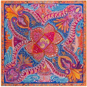 130*130cm Cashew Animal Pattern Women's Scarf 100% silk #104